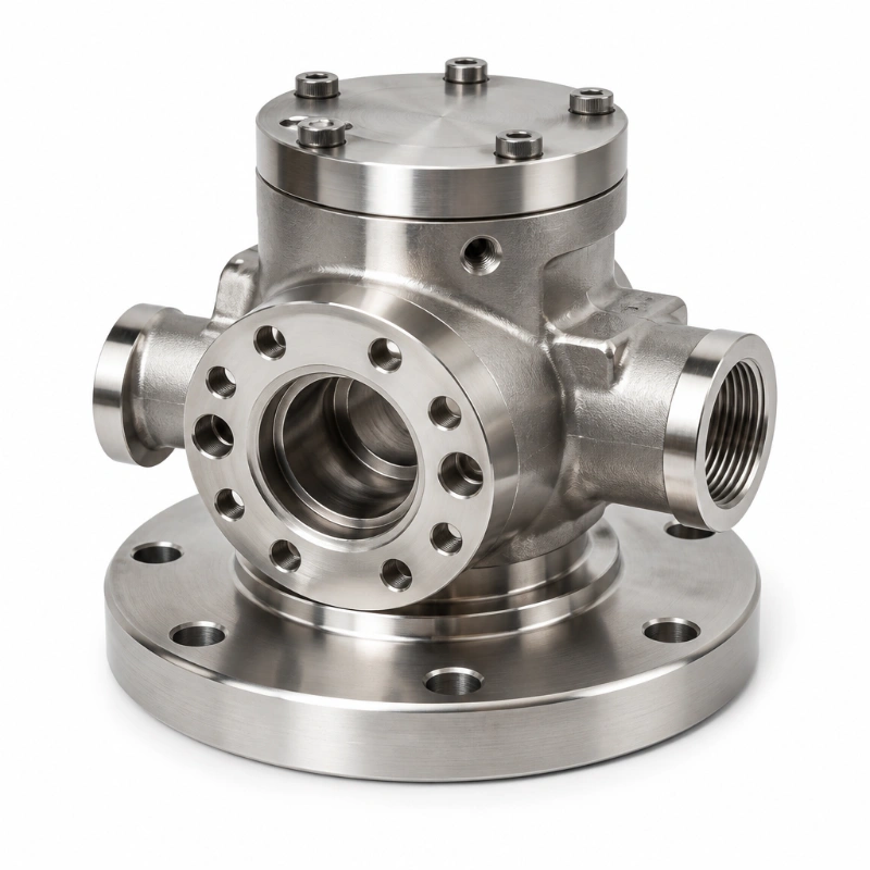 Keluli Tahan Karat 17-4PH SS316 Cast dan CNC Machined High Pressure Flange Housing